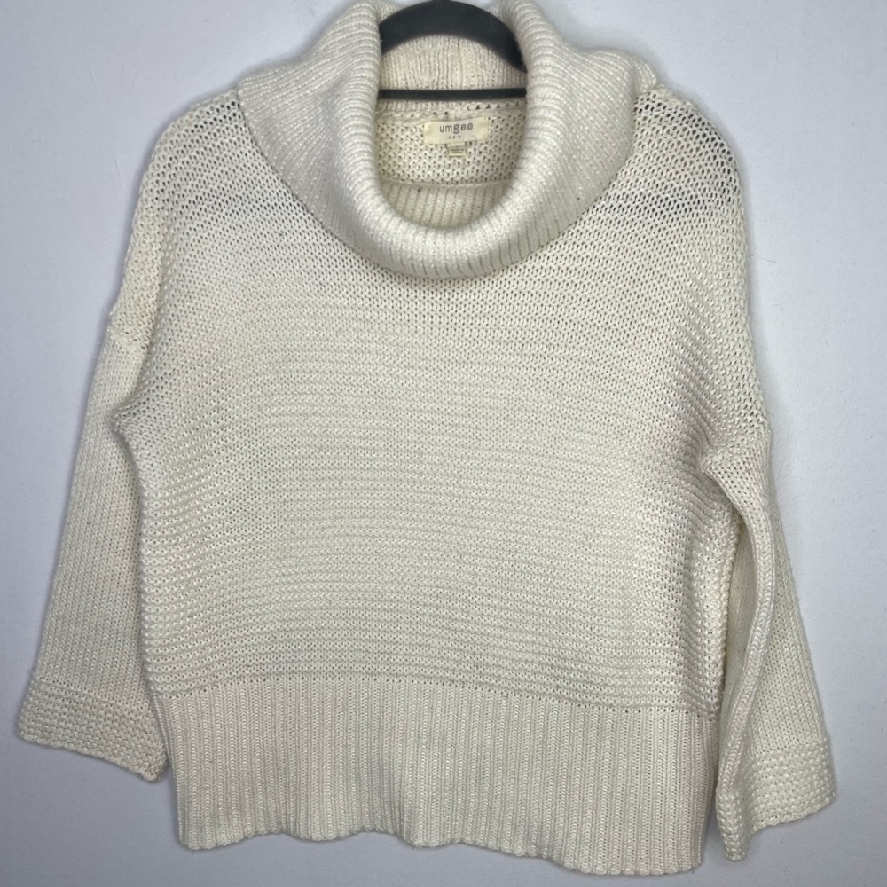 Umgee neutral cowlneck sweater